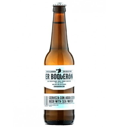 CERVEZA ER BOQUERON AGUA MAR BLANES 33CL
