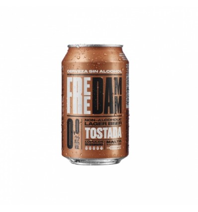 CERVEZA TOSTADA FREE DAMM LATA 0.33