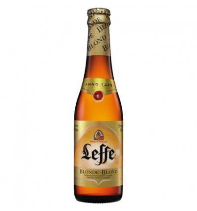 CERVEZA LEFFE RUBIA BLONDE BOTELLA 33 CL